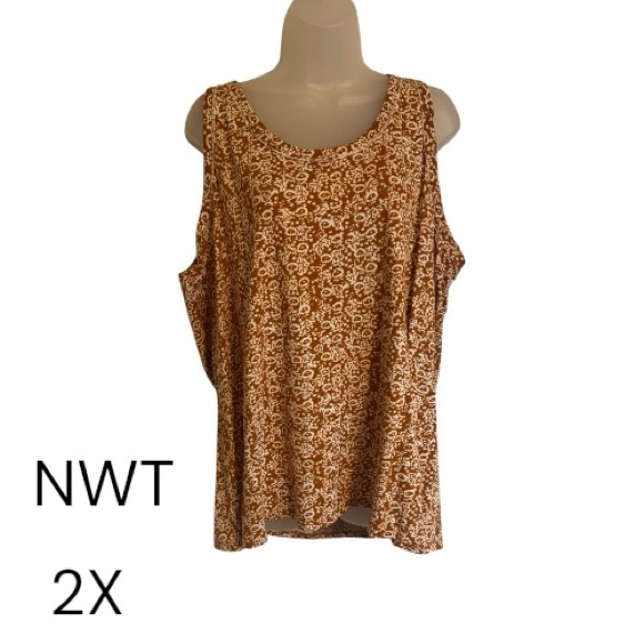 Wonderly Tops - NWT  WONDERLY  SLEEVELESS SUMMER TOP   2X PLUS   #CL-13